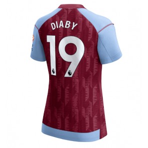 Aston Villa Moussa Diaby #19 Hjemmebanetrøje Dame 2023-24 Kort ærmer